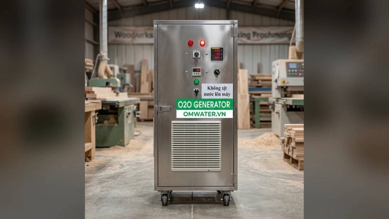 may ozone khu khoi bui xuong san xuat go