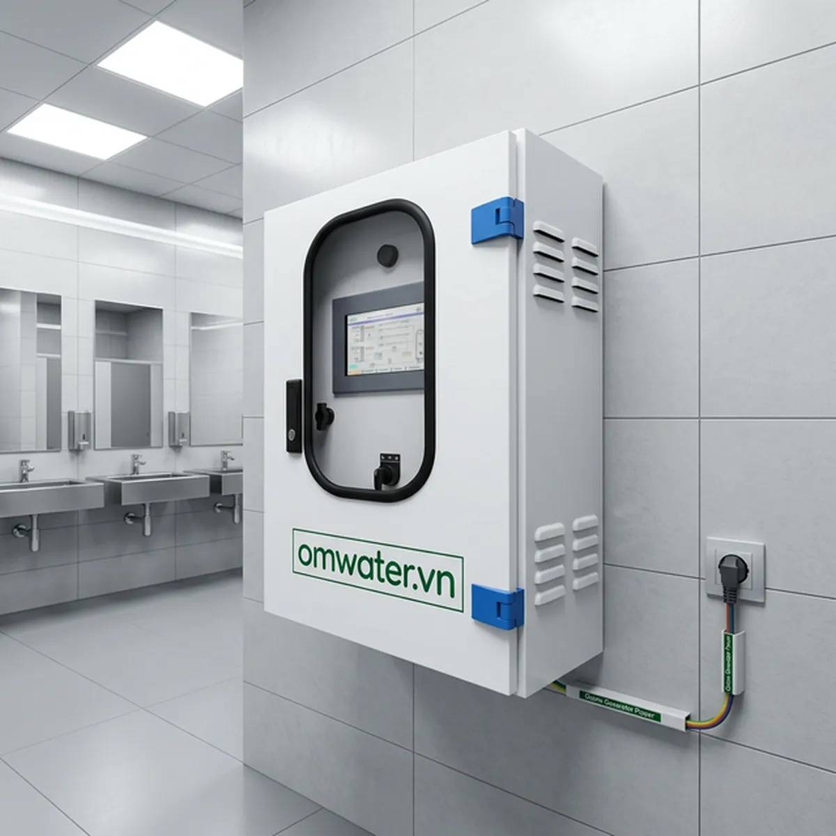 Máy Ozone OMWATER xử lý máy ozone khử mùi hôi nhà vệ sinh trường học đạt chuẩn công nghiệp