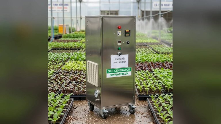 may ozone sat khuan vuon uom cay giong