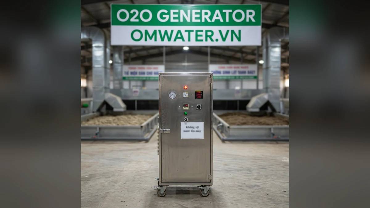 Máy Ozone OMWATER xử lý máy ozone xử lý mùi hôi chuồng trại gia cầm đạt chuẩn công nghiệp