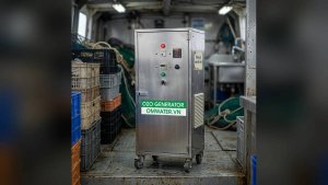 tich hop may ozone vo tau ca