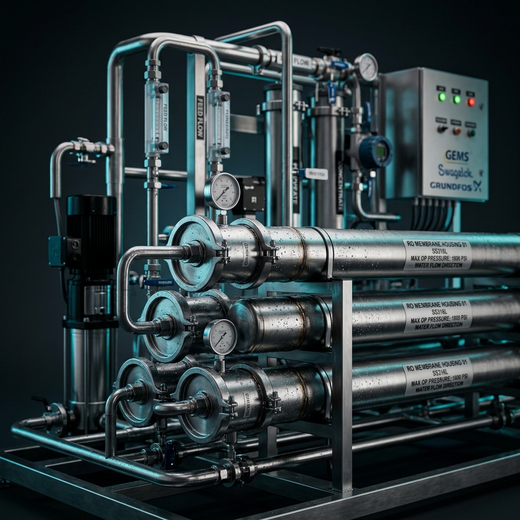 Hệ thống RO công nghiệp OMWATER cho nhà máy thực phẩm, kiểm soát chất lượng nước theo yêu cầu sản xuất