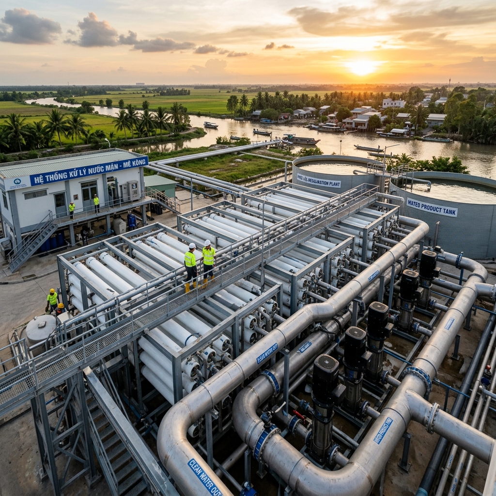 Dự án xử lý nước mặn Bến Tre OMWATER